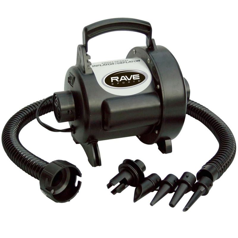 Bomba de Aire Eléctrica RAVE Sports 48 CFM 120V con 5 Adaptadores