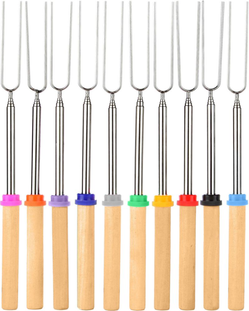 Pinchos BEARCLAW telescópicos de 81 cm para malvaviscos paquete de 10