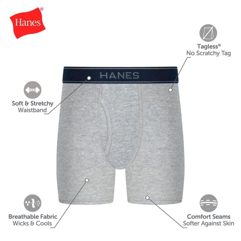 Calzoncillos Hanes para Niños Paquete de 12 Boxer Suaves y Transpirables