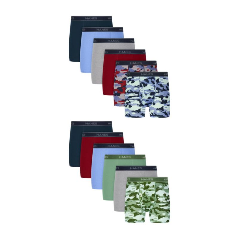 Calzoncillos Hanes para Niños Paquete de 12 Boxer Suaves y Transpirables