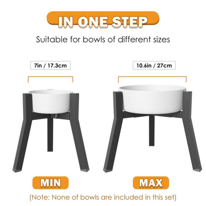 Soporte Elevado Ajustable para Comedero de Perro TIDANT 2 Unidades