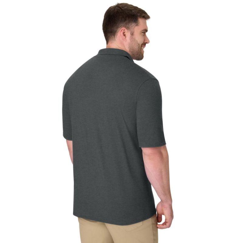 Remera Polo Hanes Piqué Manga Corta Carbón Mediana