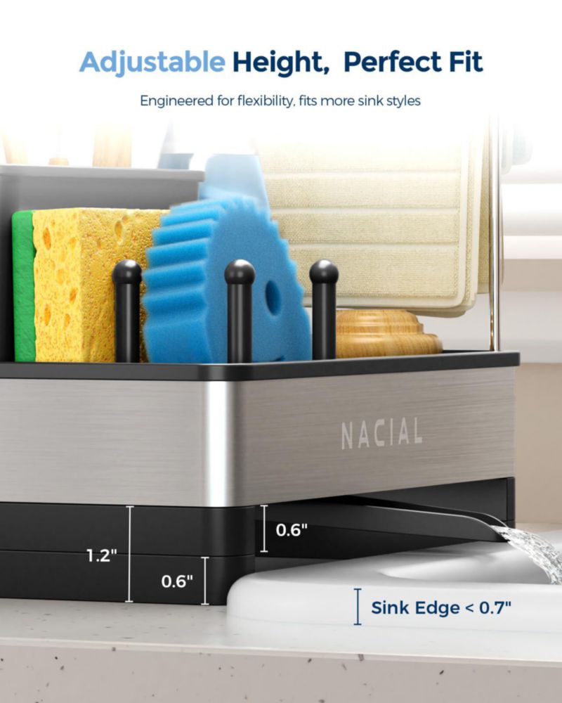 Organizador para Fregadero de Cocina Nacial Antióxido de Acero Inoxidable