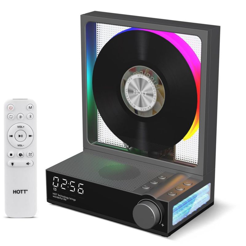 Reproductor de CD HOTT C229 Bluetooth 5.3 Luz RGB Control Remoto