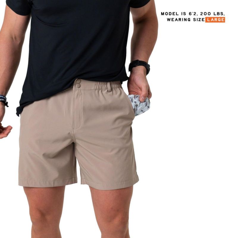 Shorts BURLEBO Everyday Cobblestone Khaki Performance