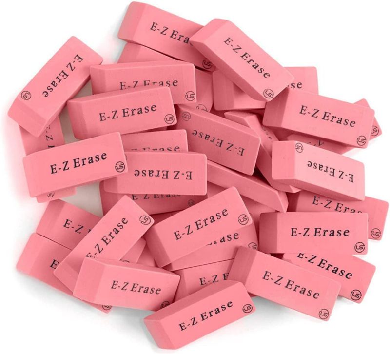 Borrador Ultimate Stationery Paquete de 120 Unidades Rosado Sin Látex