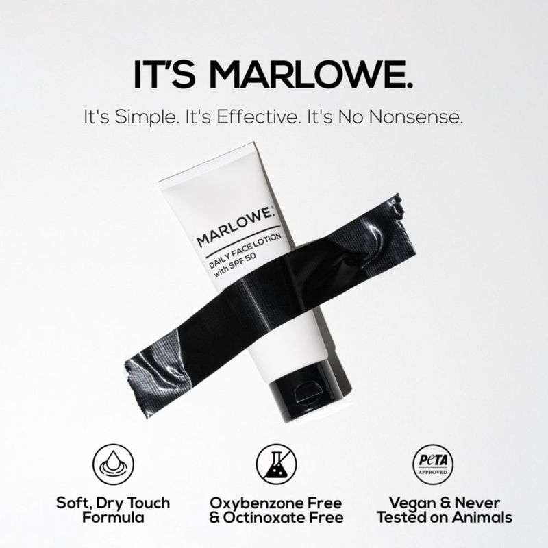 Hidratante Facial MARLOWE. Protector Solar SPF 50 100 ml Paquete de 2