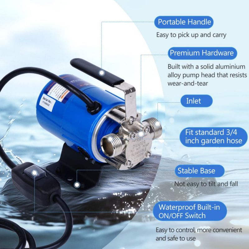 Bomba de Agua TecHome 1/10 HP 115V 330 GPH con Mangueras
