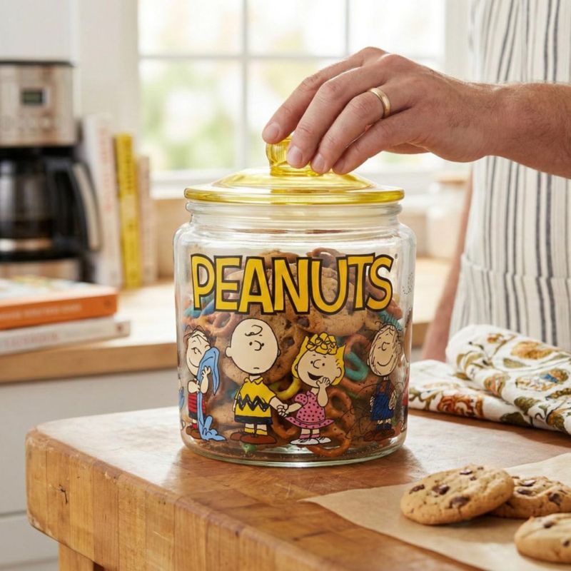 Recipiente para Alimentos Silver Buffalo Peanuts Frasco de Vidrio 15 cm