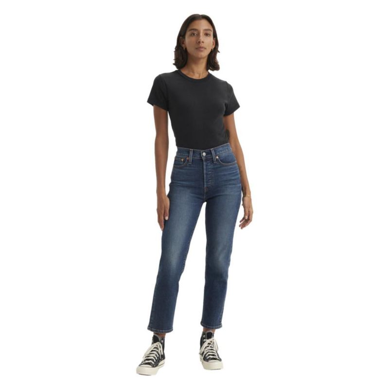 Pantalones Levi's Wedgie Straight Jeans Indigo Stretch Talle 28 Regular