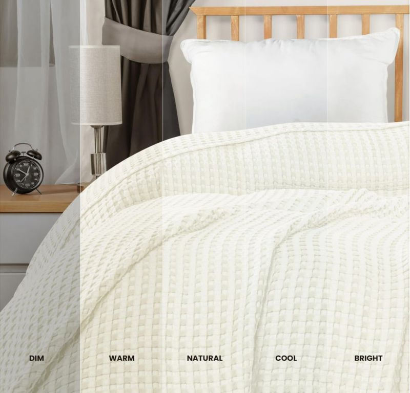 Manta Utopia Bedding Queen 100% Algodón Tejido Waffle 229x229 cm