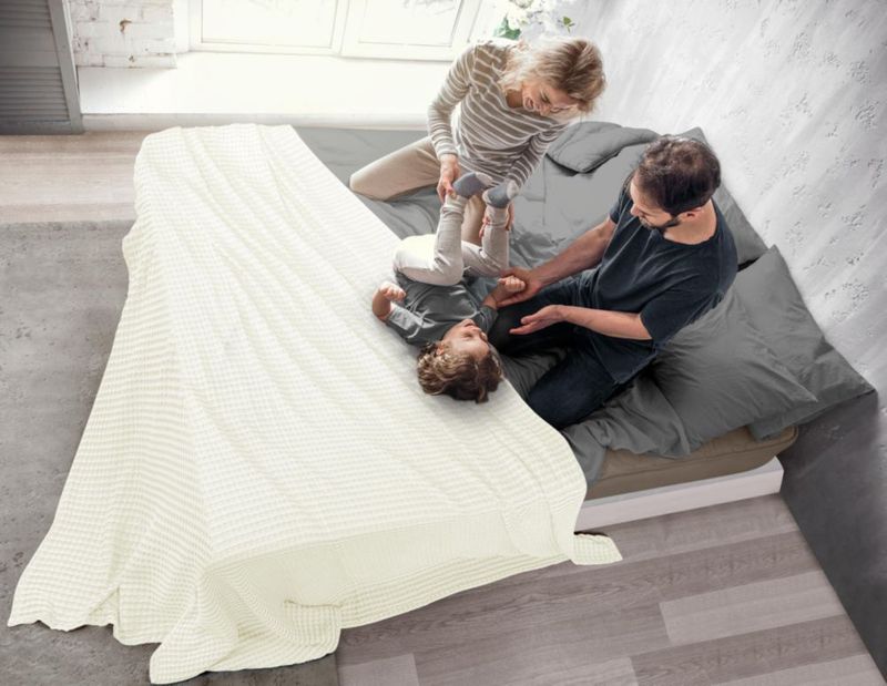 Manta Utopia Bedding Queen 100% Algodón Tejido Waffle 229x229 cm