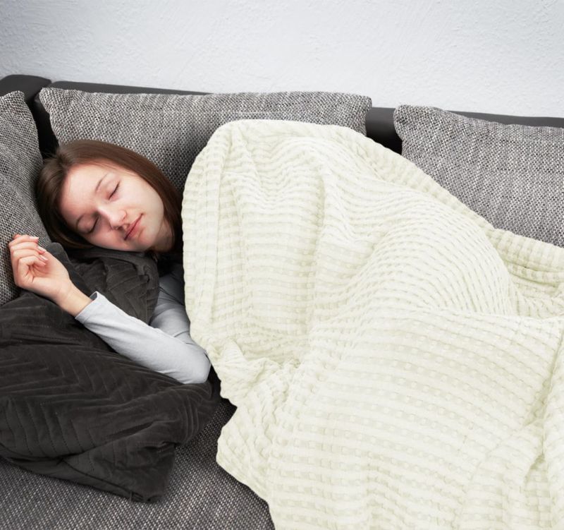 Manta Utopia Bedding Queen 100% Algodón Tejido Waffle 229x229 cm