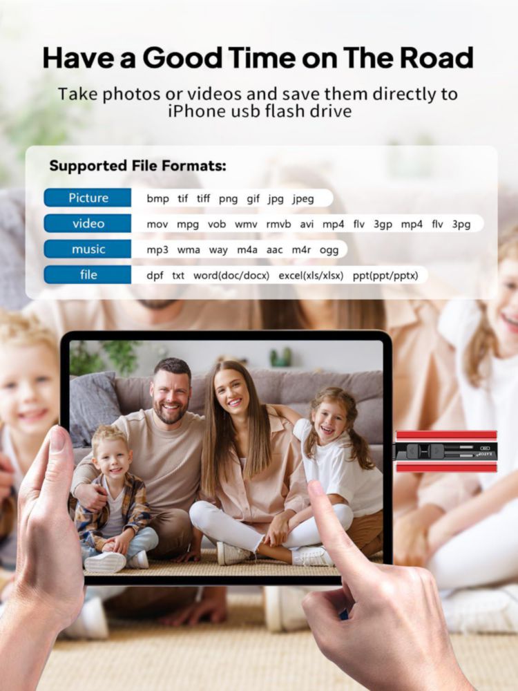 Memoria USB EATOP 512GB para Respaldo de Fotos Roja
