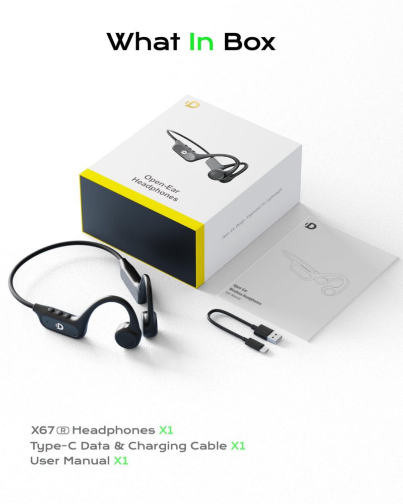 Audífonos DEMICEA Bluetooth 6.0 de Conducción Ósea Deportivos