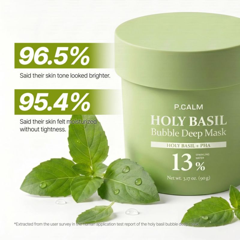 Mascarilla Tratante para la Piel P.CALM Albahaca Sagrada Burbuja Profunda 90g