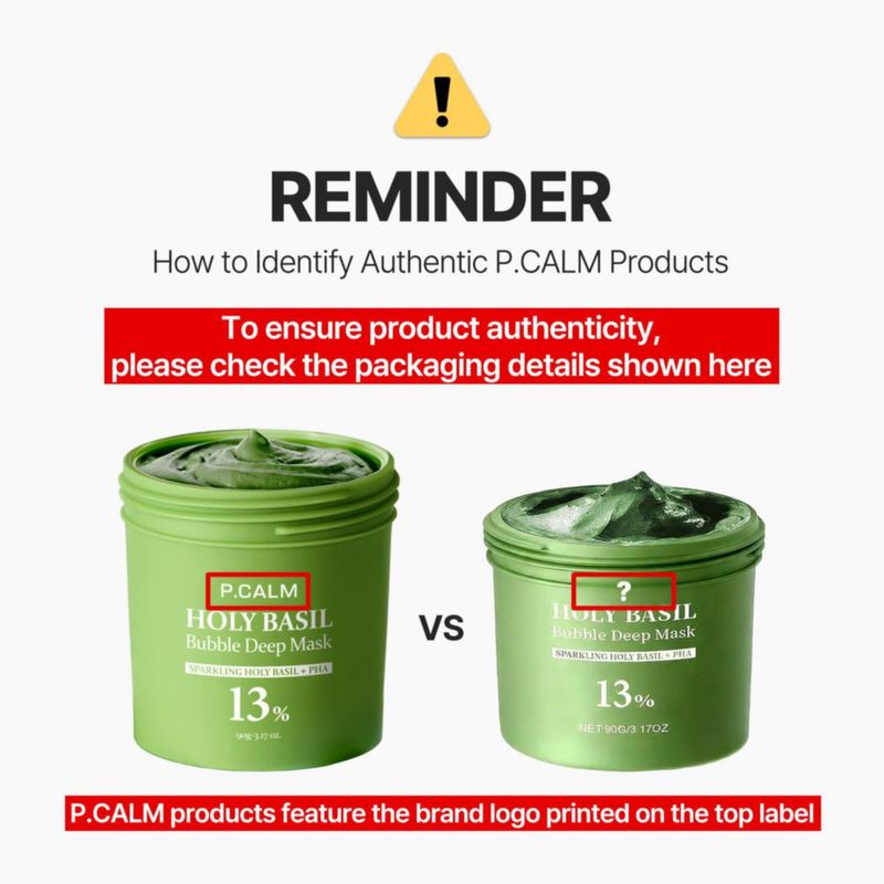 Mascarilla Tratante para la Piel P.CALM Albahaca Sagrada Burbuja Profunda 90g