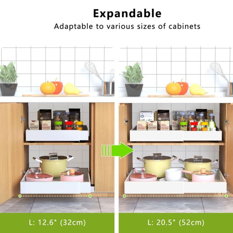 Organizador Extraíble Expandible para Gabinete Mlinavn de 53 cm de Profundidad