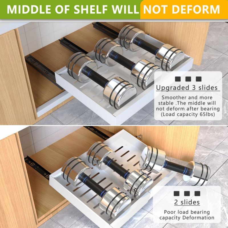 Organizador Extraíble Expandible para Gabinete Mlinavn de 53 cm de Profundidad