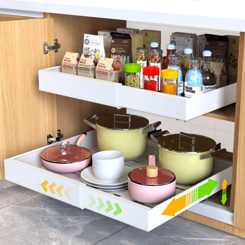 Organizador Extraíble Expandible para Gabinete Mlinavn de 53 cm de Profundidad