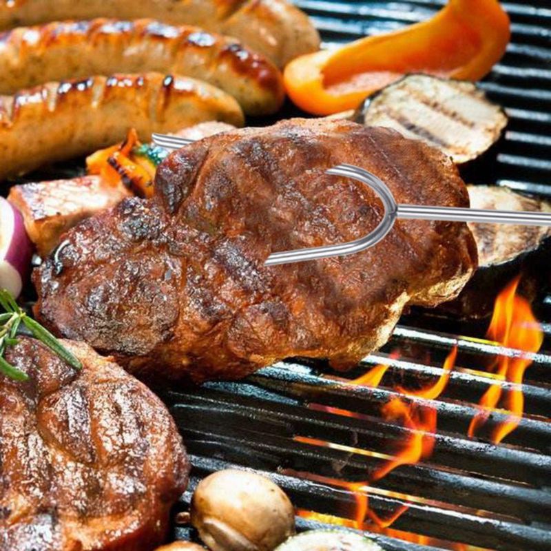 Set de 10 tenedores telescópicos de acero inoxidable BRIOUT para barbacoa 114 cm