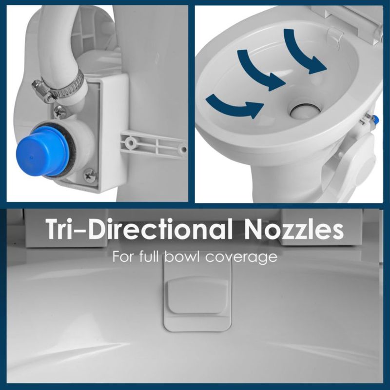 Inodoro Dicor Voyager Plus de Porcelana Resistente a Congelación para RV