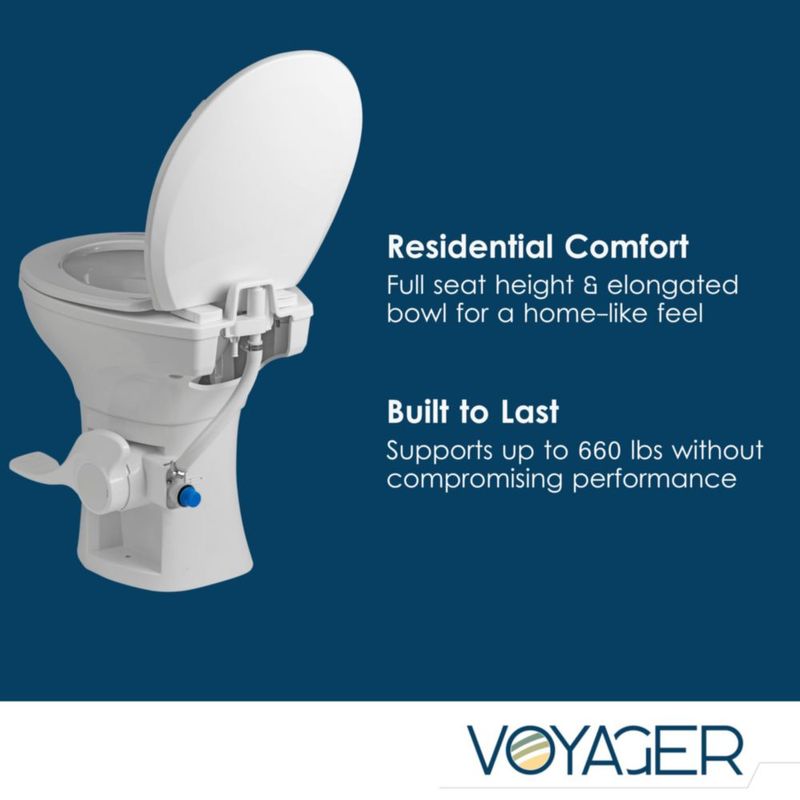 Inodoro Dicor Voyager Plus de Porcelana Resistente a Congelación para RV