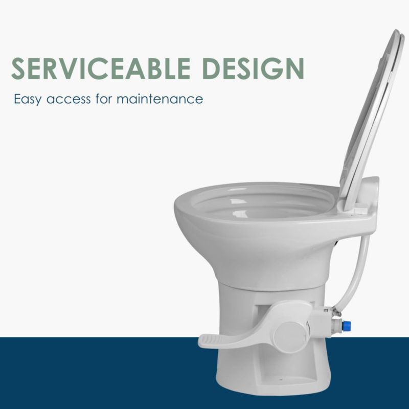 Inodoro Dicor Voyager Plus de Porcelana Resistente a Congelación para RV
