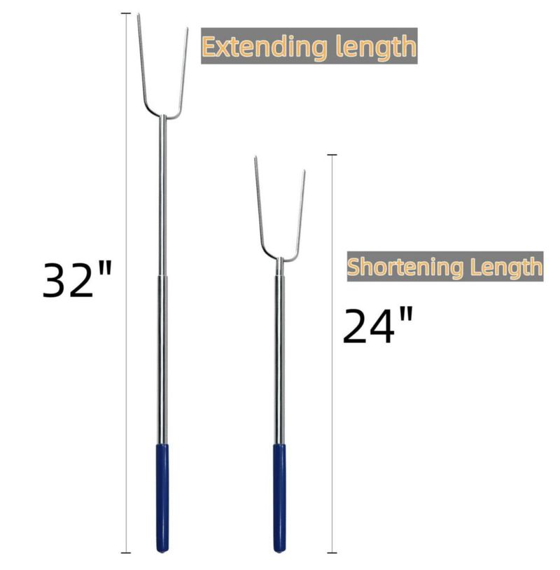 Pinchos RAOMEIDE de 81 cm Resistente Paquete de 4 para Fogata