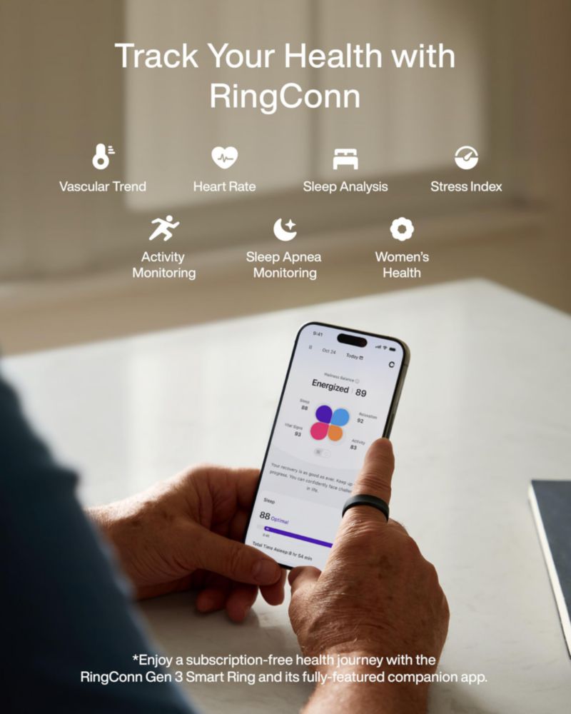 Anillo Inteligente RingConn Gen 3 Vascular Sueño Fitness 14 Días