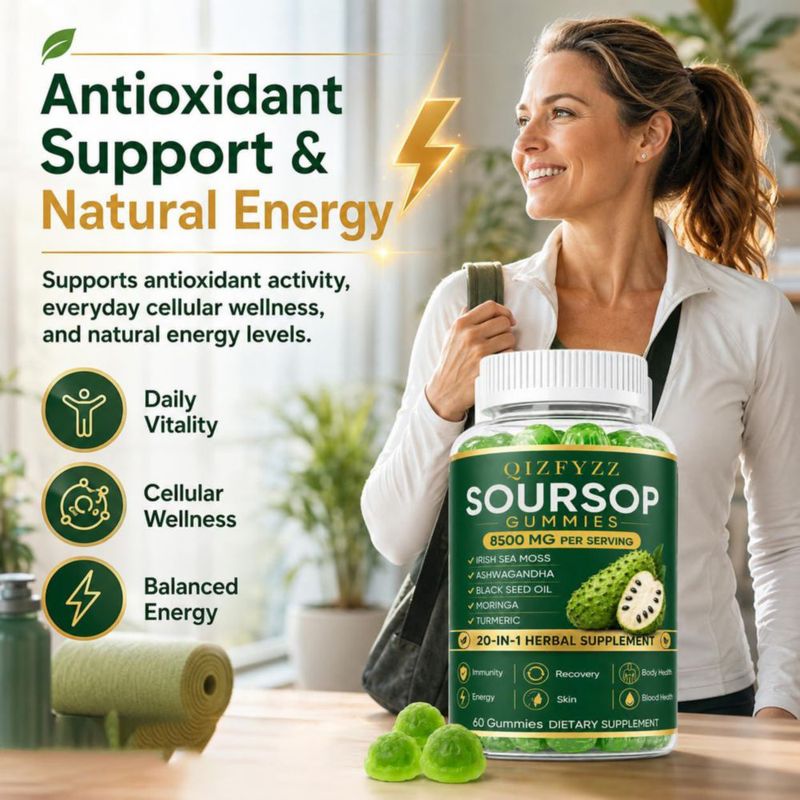 Suplemento Herbal Aacnre Qizfyzz Guanábana 60 Gomitas