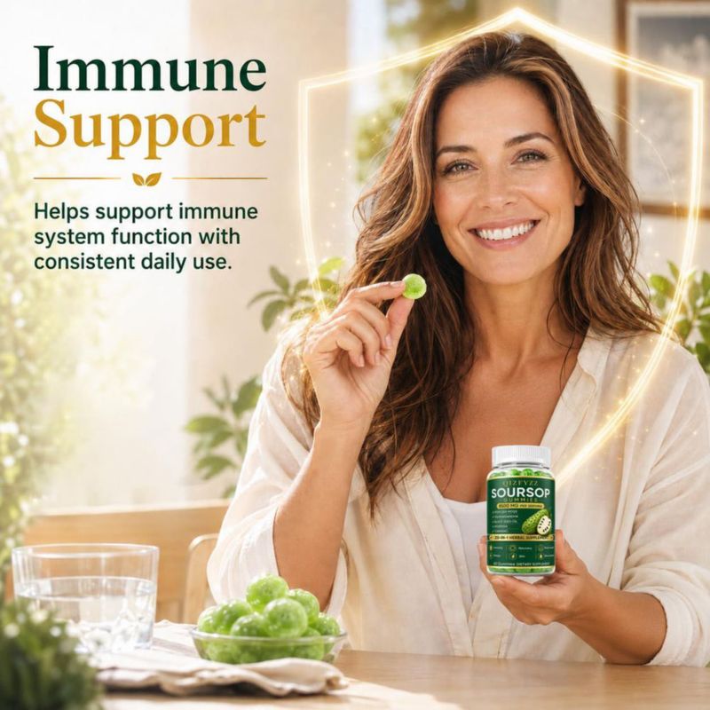 Suplemento Herbal Aacnre Qizfyzz Guanábana 60 Gomitas