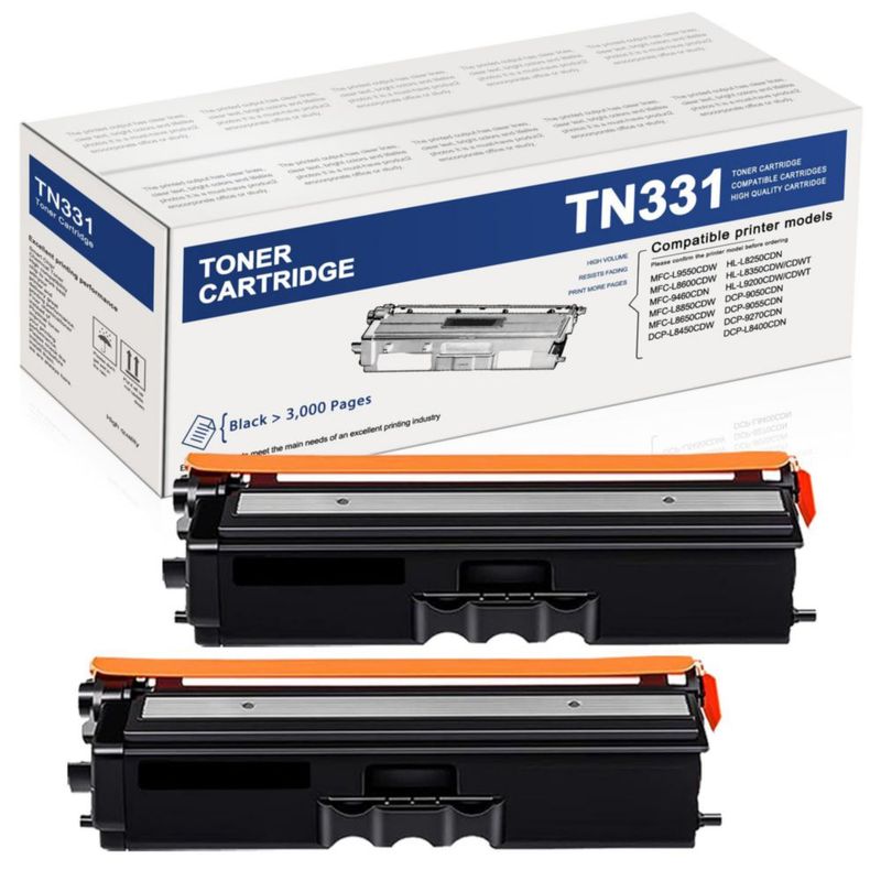 Tóner Láser MOLIMER TN331BK Negro Paquete de 2 Compatible