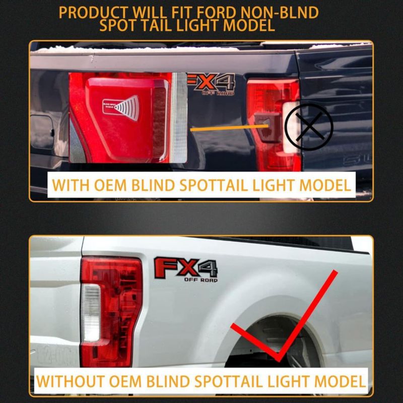 Conjunto de Luz Trasera MiKaFex para Ford F250 F350 2017-2019