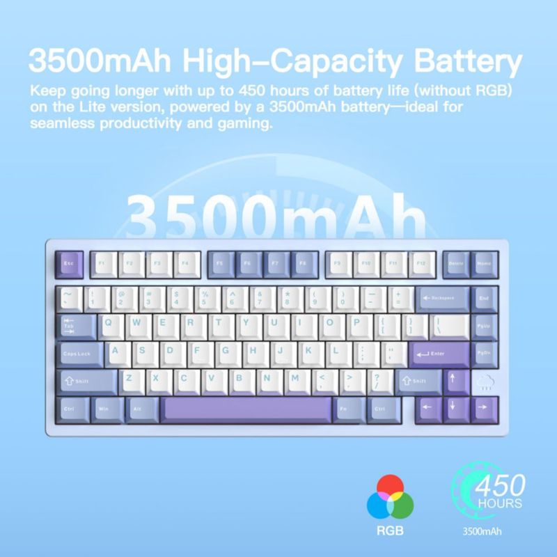 Teclado Mecánico KEEBMONKEY WOBKEY CNC de Aluminio RGB Inalámbrico