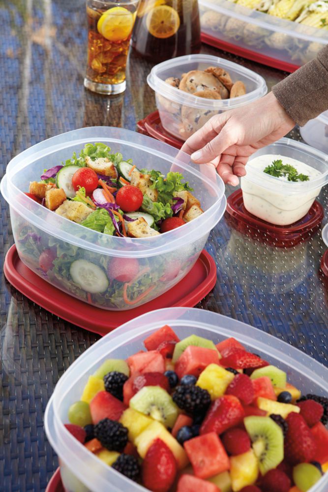 Contenedores de almacenamiento de alimentos Rubbermaid Easy Find Lids de 05 L