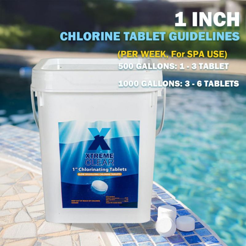 Tabletas de Cloro para Piscina XtremepowerUS 2.3 kg 2.54 cm Disolución Lenta