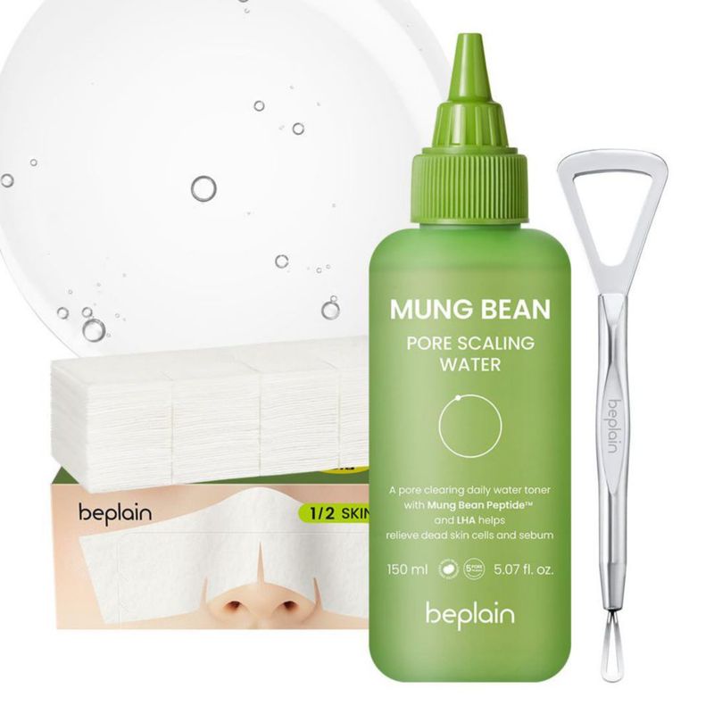 Exfoliante Facial beplain Suavizante de Sebo de Frijol Mungo 150 ml Set