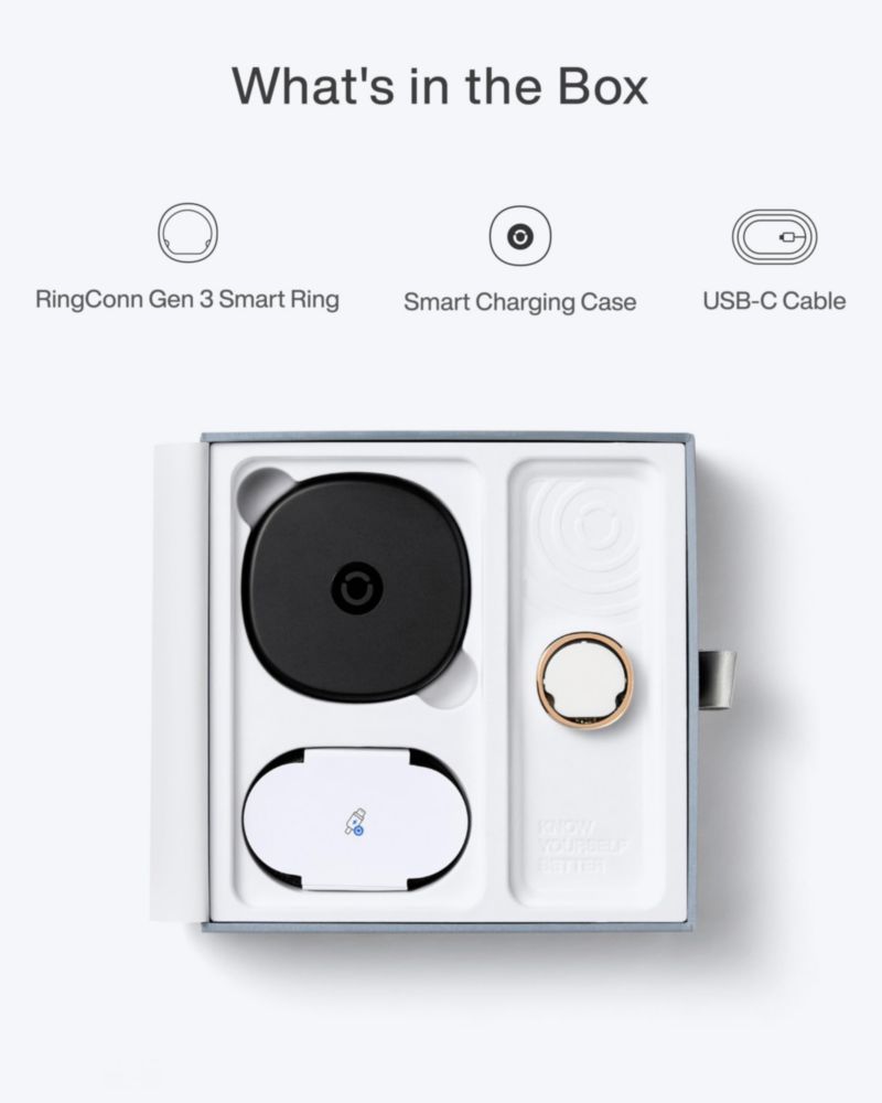 Anillo Inteligente RingConn Gen 3 Tendencias Vasculares Batería de 14 Días