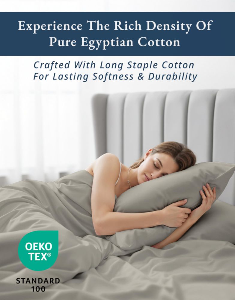 Juego de Ropa de Cama LANE LINEN Queen 100% Algodón Egipcio