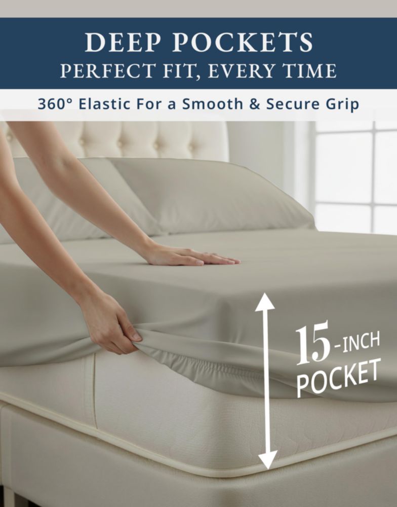 Juego de Ropa de Cama LANE LINEN Queen 100% Algodón Egipcio