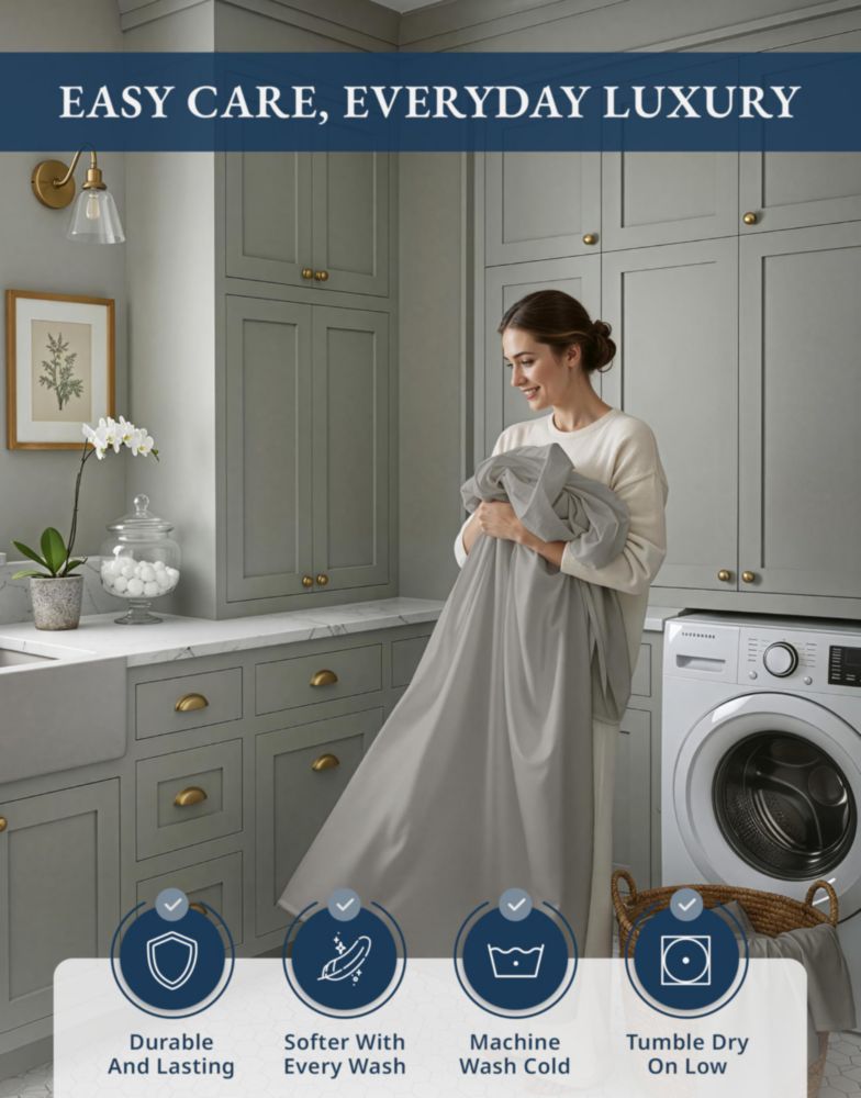 Juego de Ropa de Cama LANE LINEN Queen 100% Algodón Egipcio
