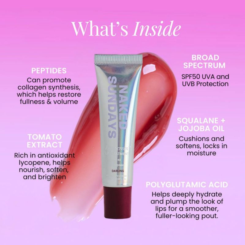 Bálsamo Labial Teñido con SPF 50 Sunscreen Naked Sundays 15 ml