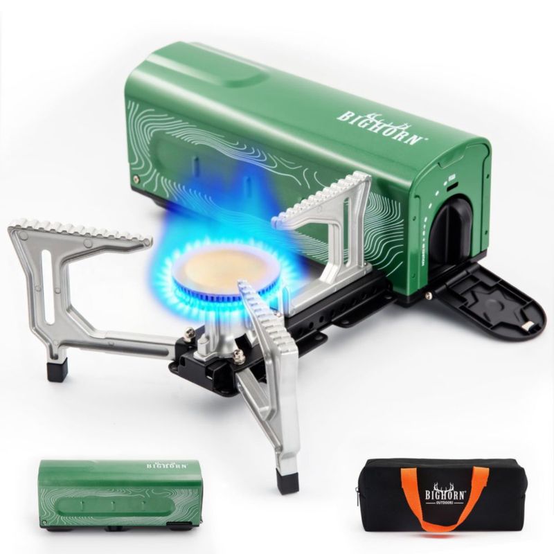 Estufa Portátil BIG HORN Plegable de Butano para Camping