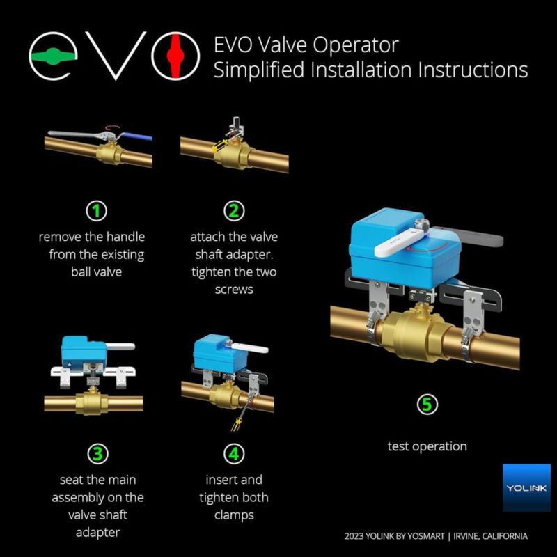 Controlador YoLink X3 Válvula de Agua Inteligente Remota Alexa