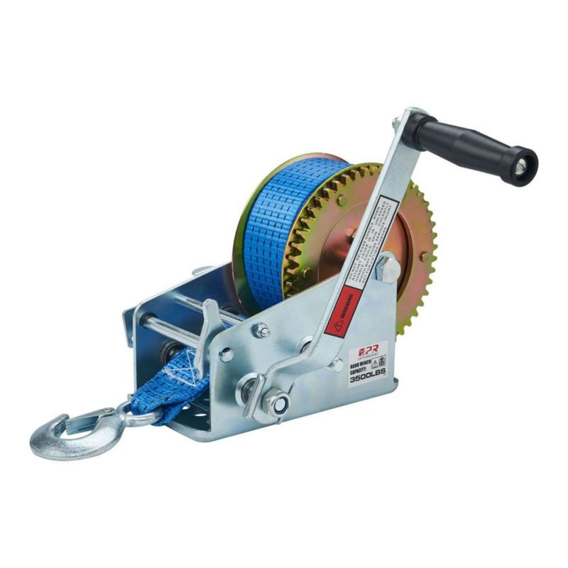 Cabrestante para Bote OPENROAD 3500 lbs Correa de 10 m 2 Velocidades