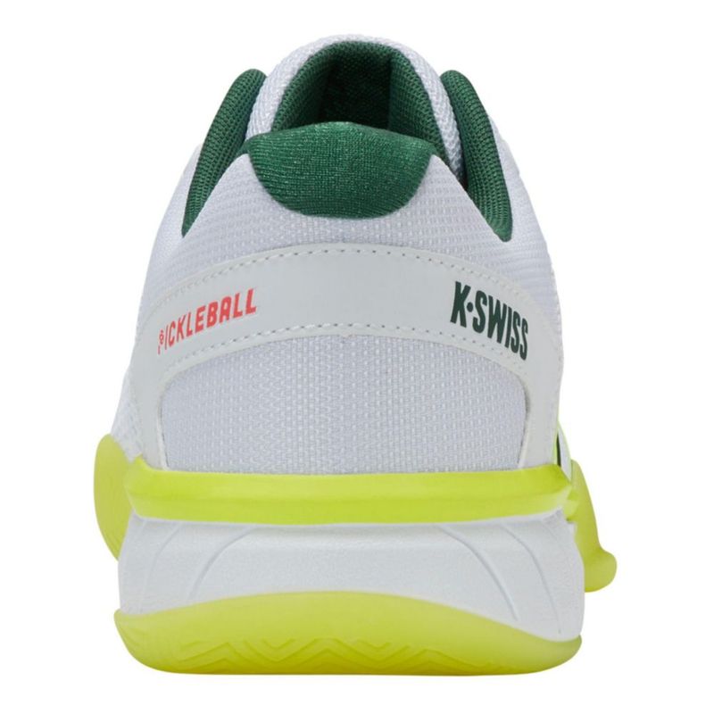 Zapatillas K-Swiss Express Light para Pickleball Blancas con Verde Neón