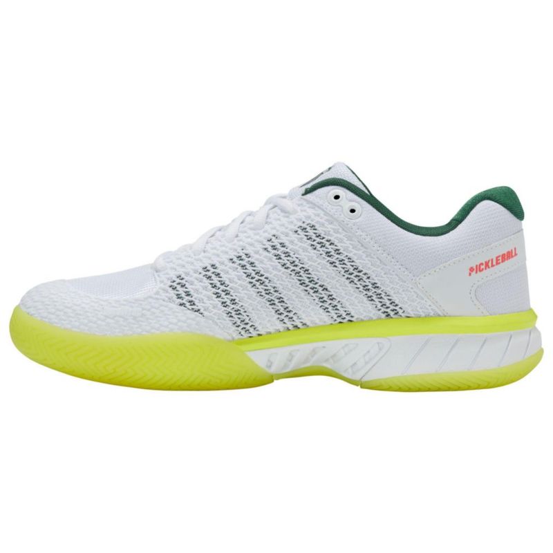 Zapatillas K-Swiss Express Light para Pickleball Blancas con Verde Neón