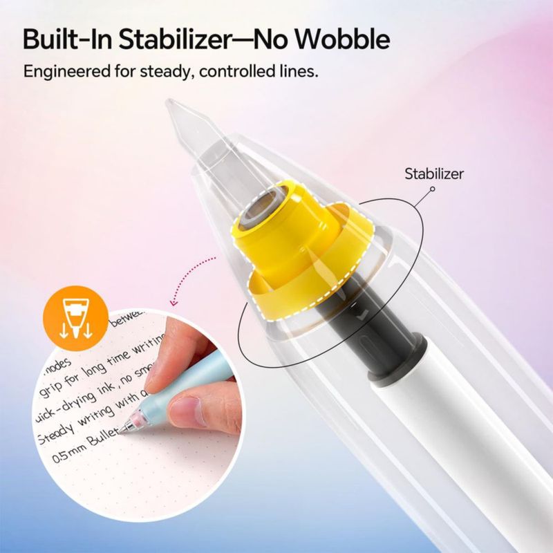 Bolígrafo de Gel WRITECH Switch 0.5 mm Tinta Negra Retráctil Paquete de 5