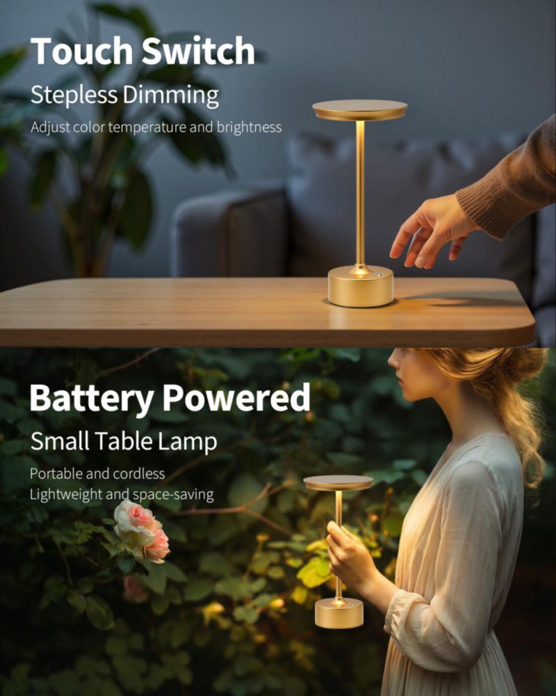 Lámpara Recargable Inalámbrica LED PUSU 4000mAh Paquete de 2